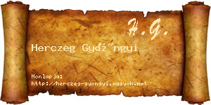 Herczeg Gyöngyi névjegykártya